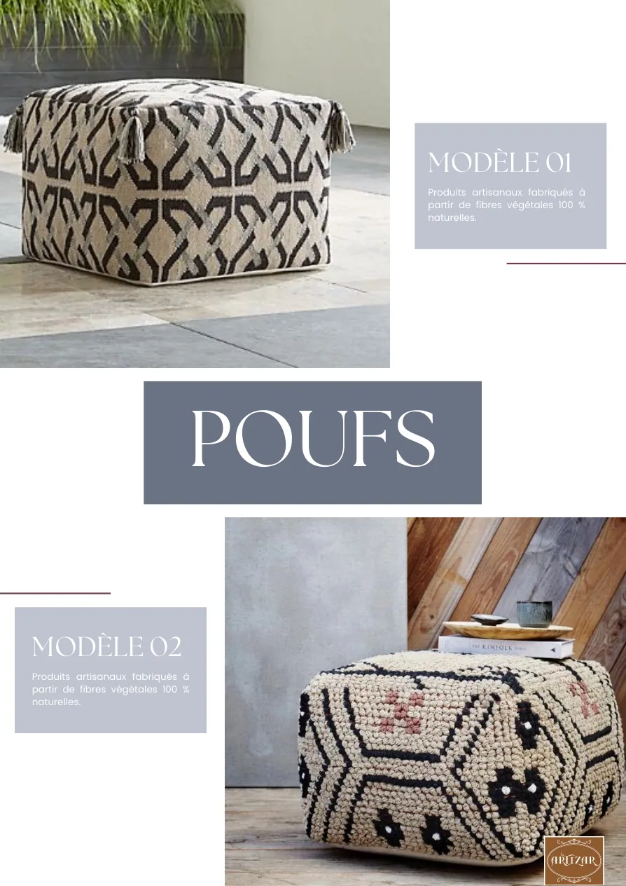 Poufs — modèles 01 et 02