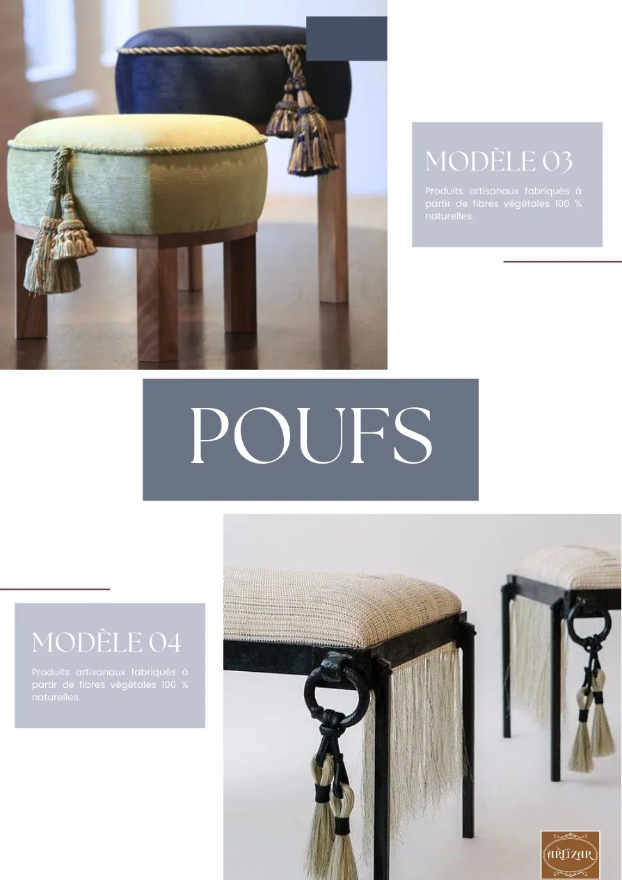 Poufs — modèles 03 et 04